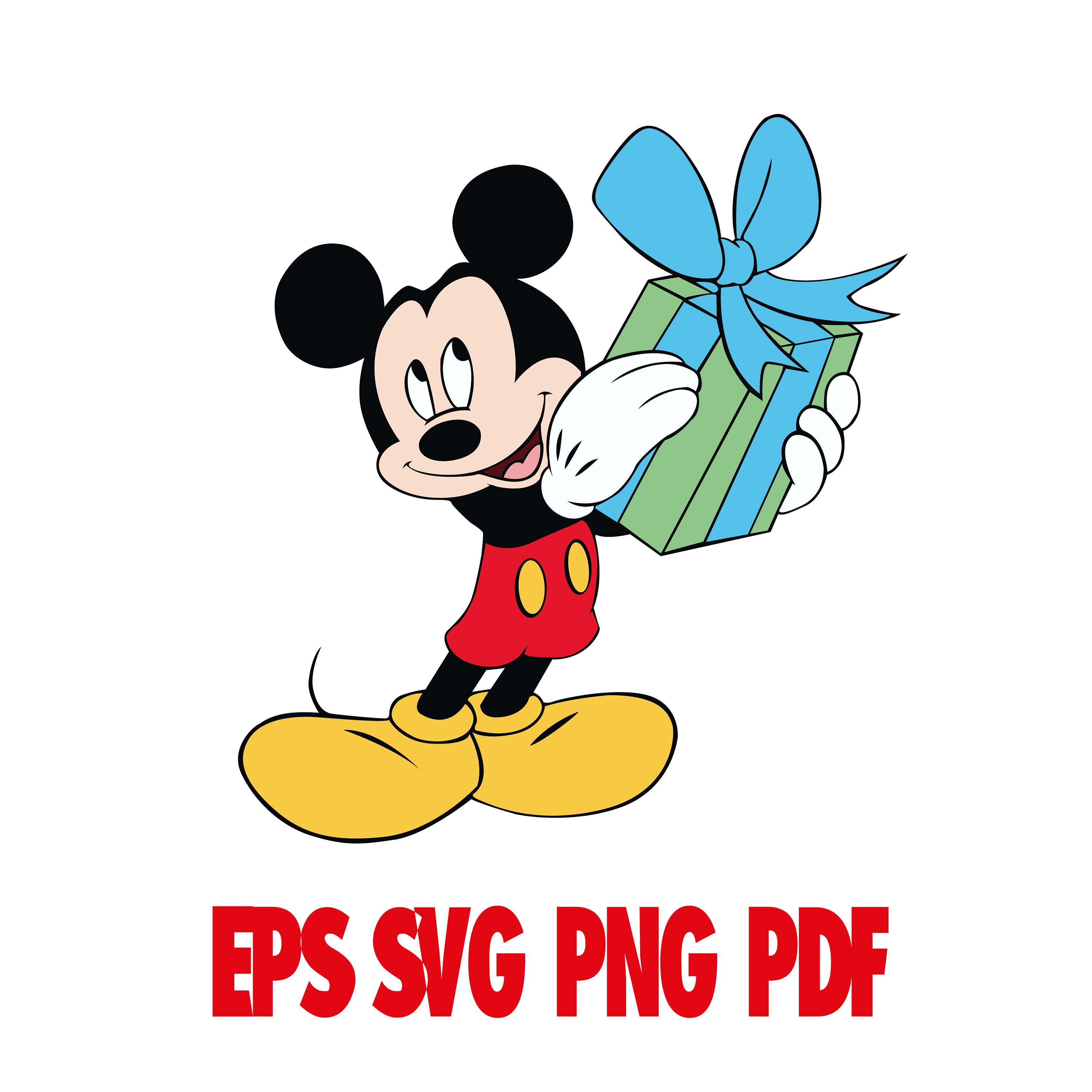 Mickey Mouse SVG Happy Birthday Svg Disney Clipart Cut | Etsy