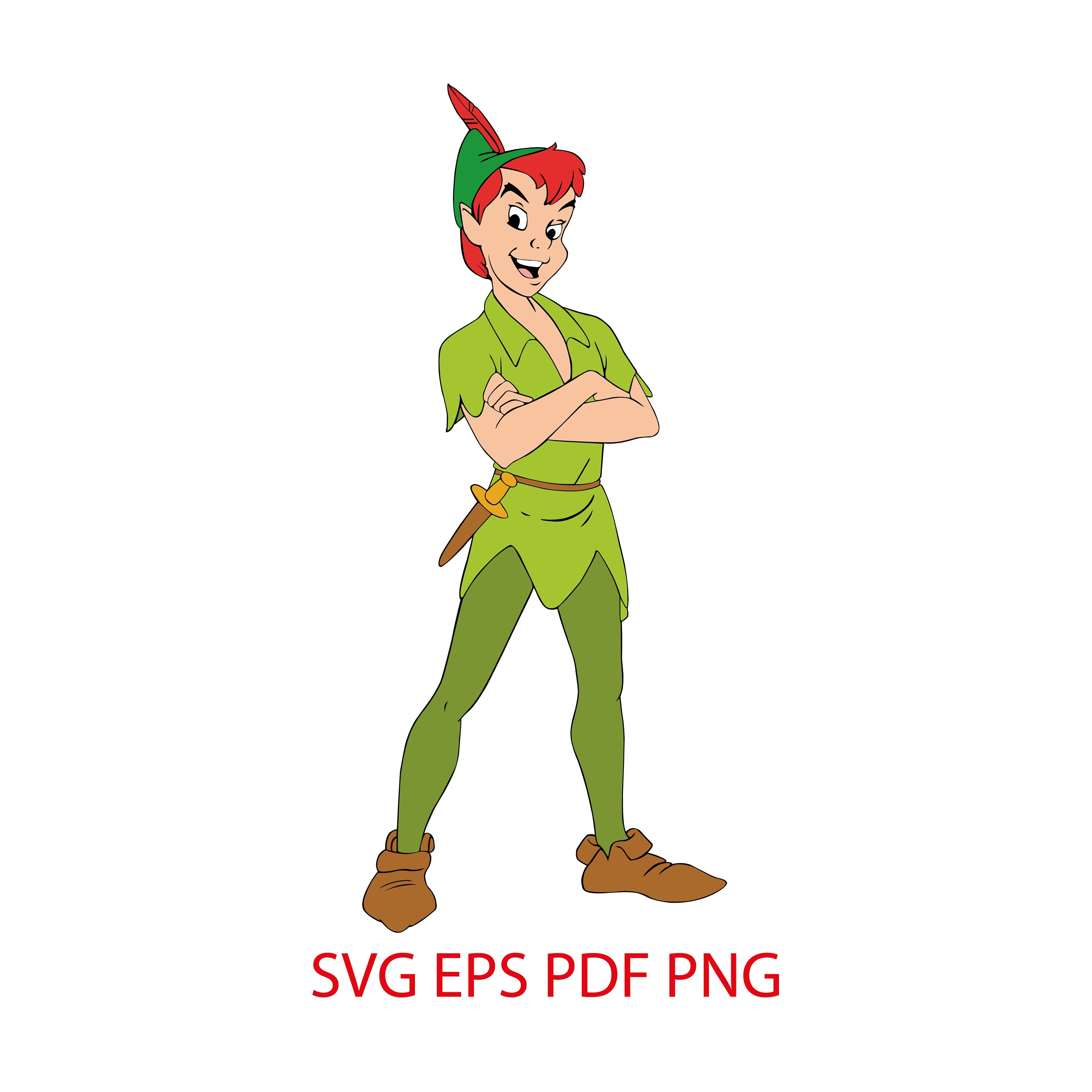 Peter Pan svg Peter Pan Clip art Peter Pan png Peter pan | Etsy