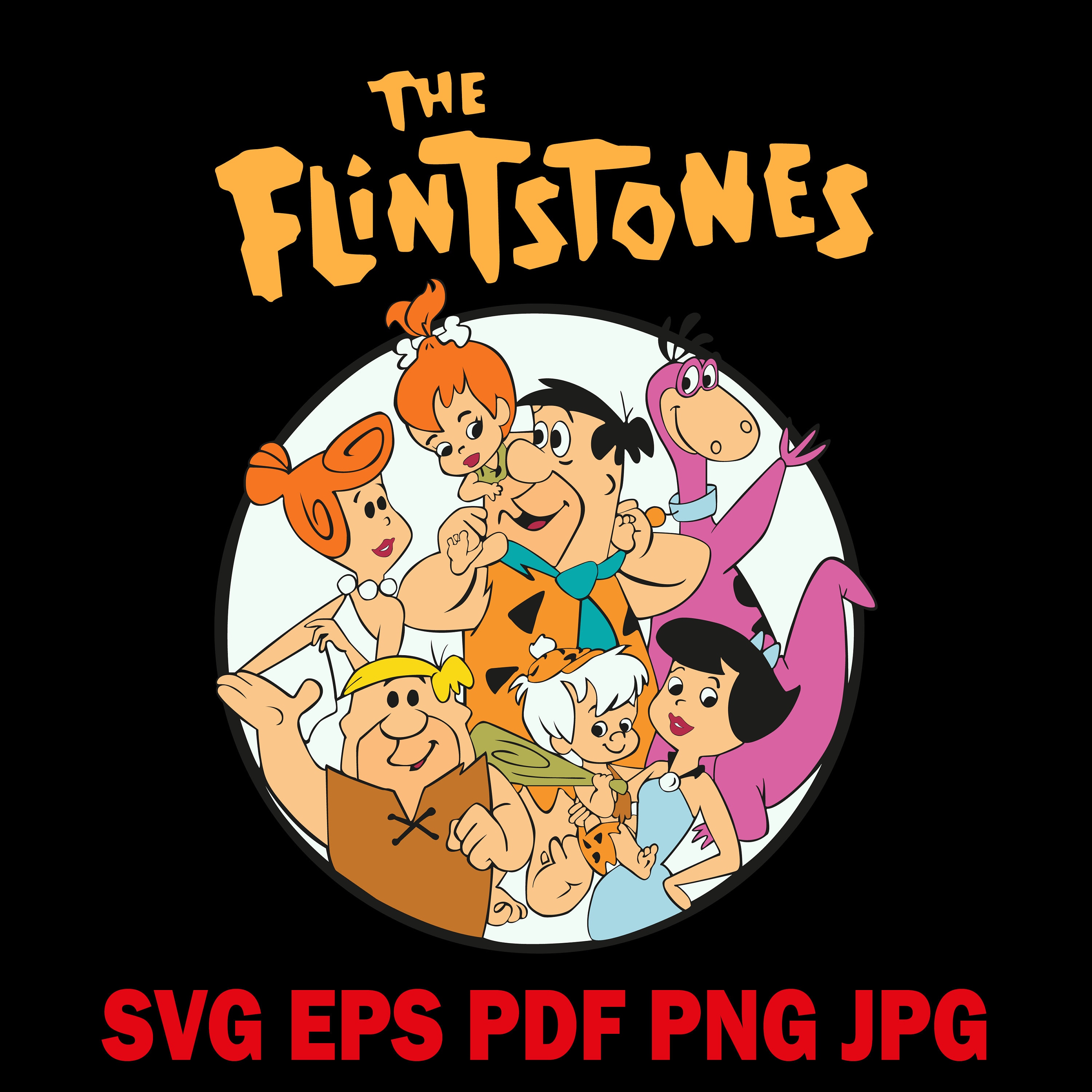 The Flintstones Clipart The Flintstones logo SVG Digital | Etsy