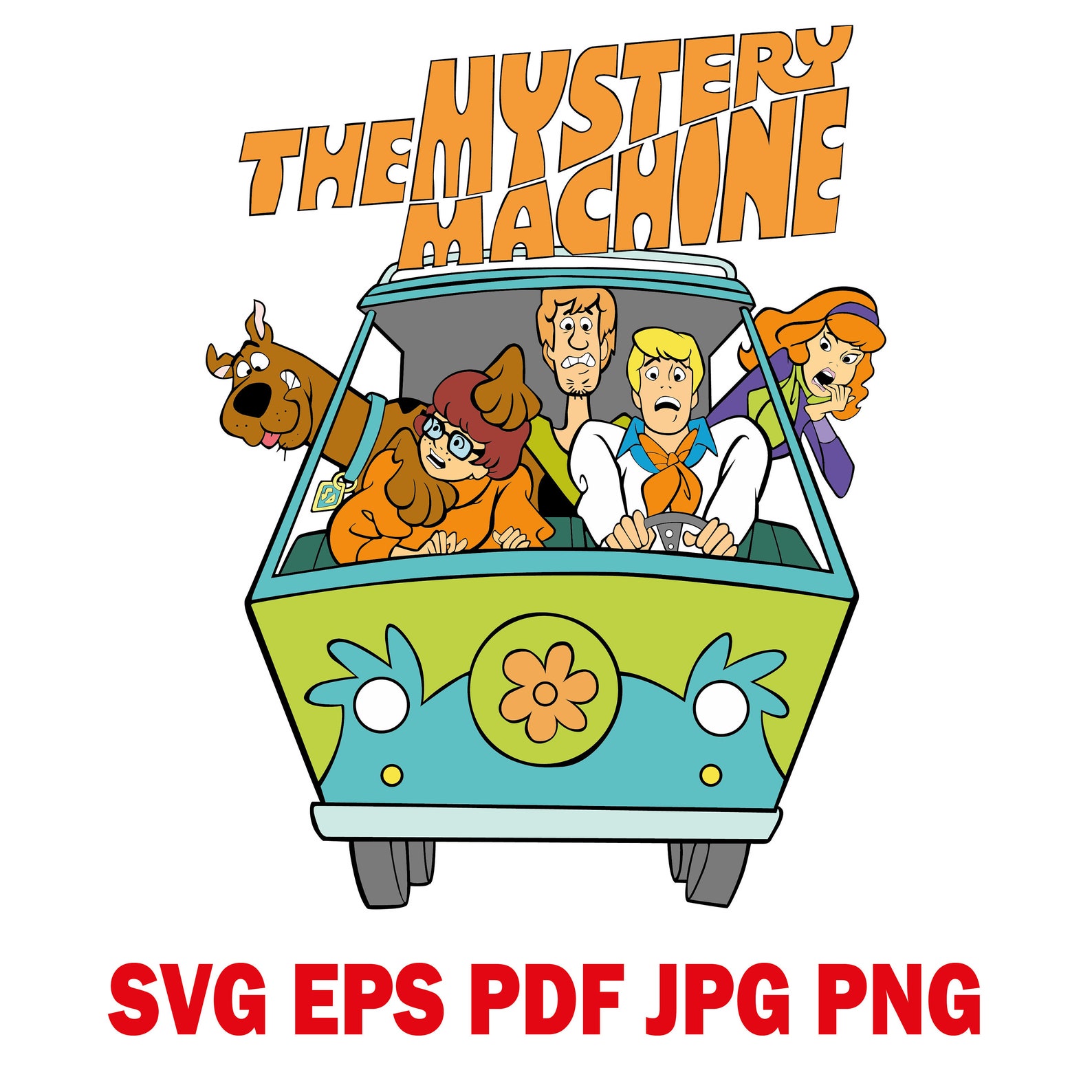 Scooby dooby doo Svg Mystery Machine SVG Cartoon Clipart Etsy