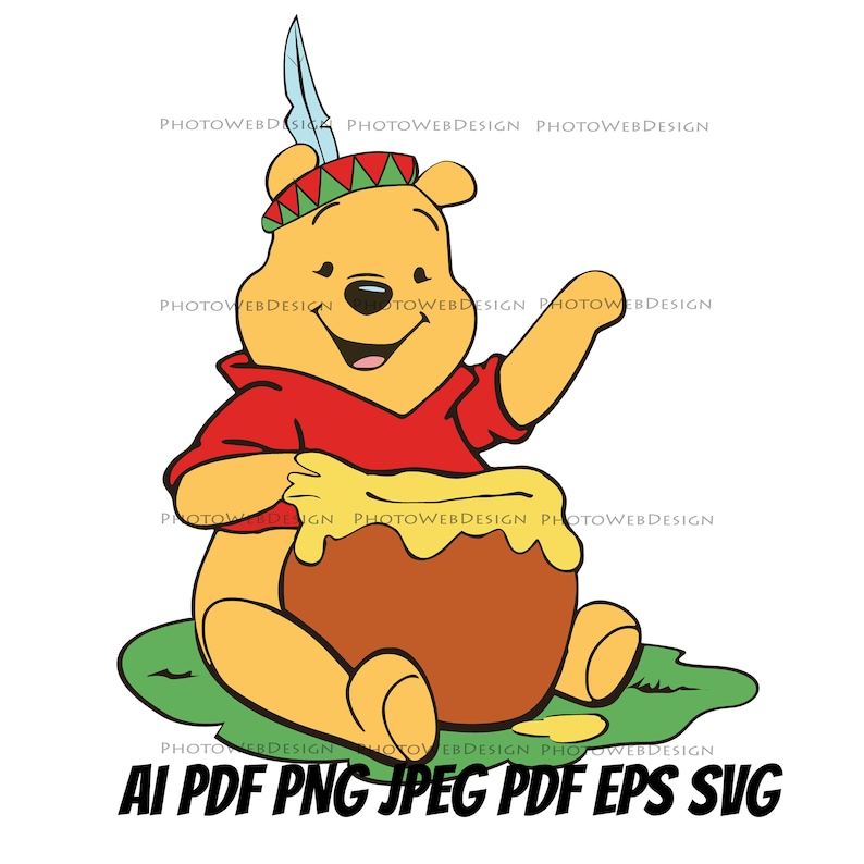 Thanksgiving Clipart Thanksgiving Winnie The Pooh Cartoon | Etsy