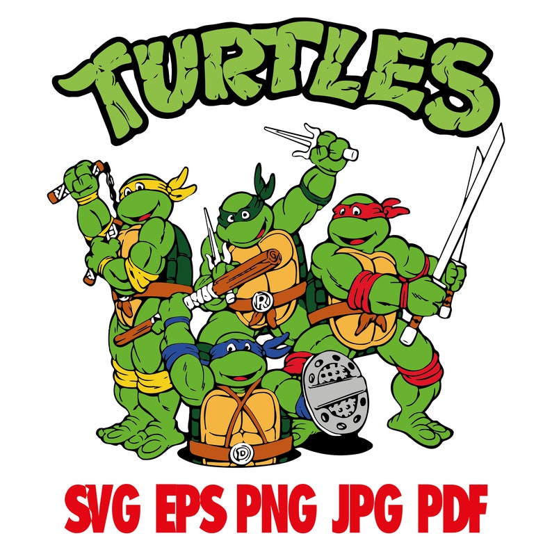Download Clip Art Pdf Png Transparent Jpg 300 Ppi Digital Clipart Scrapbooking Clipart Teenage Mutant Ninja Turtles Clipart Turtles Svg Cricut Svg Eps Art Collectibles
