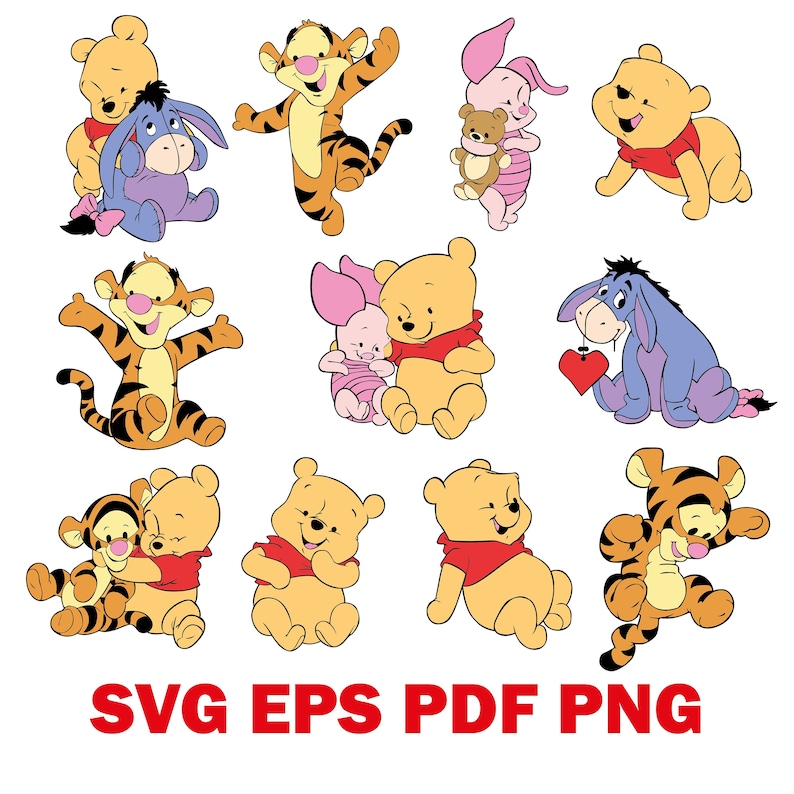 Download Vector Graphic Svg Png Love Clipart Winnie The Pooh Svg Baby Winnie Clipart Birthday Clipart Pdf Eps Baby Disney Png Cricut Svg Clip Art Art Collectibles