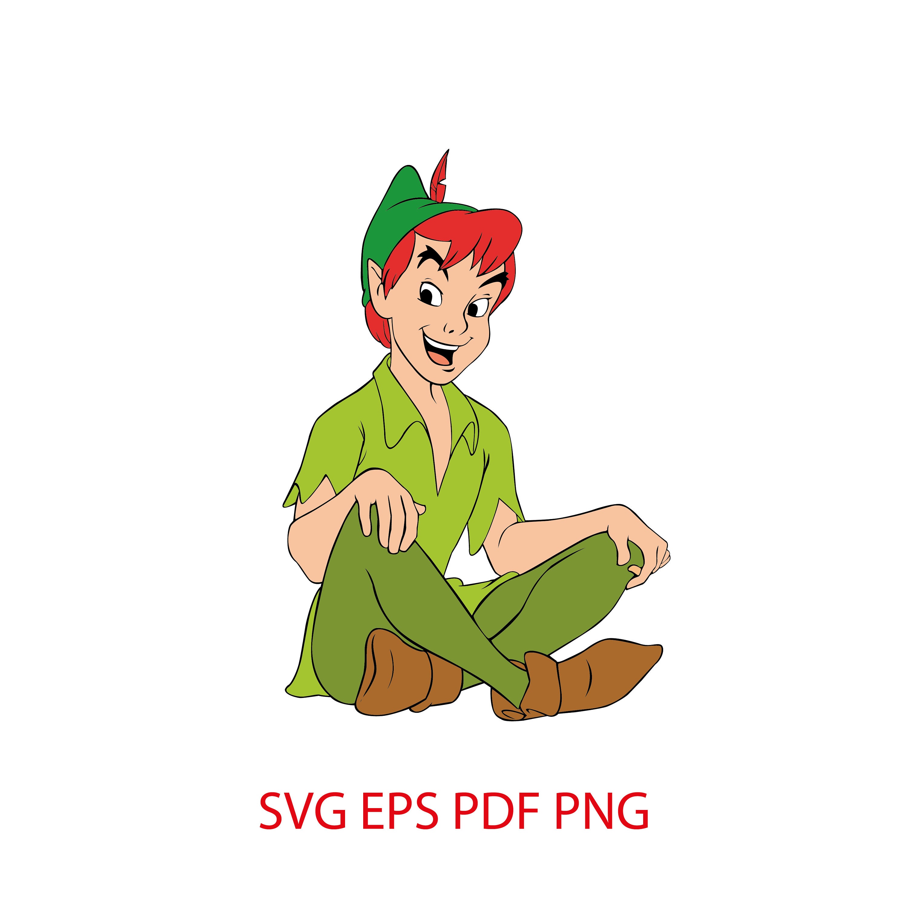 Peter Pan svg Peter Pan Clip art Peter Pan png Peter pan | Etsy