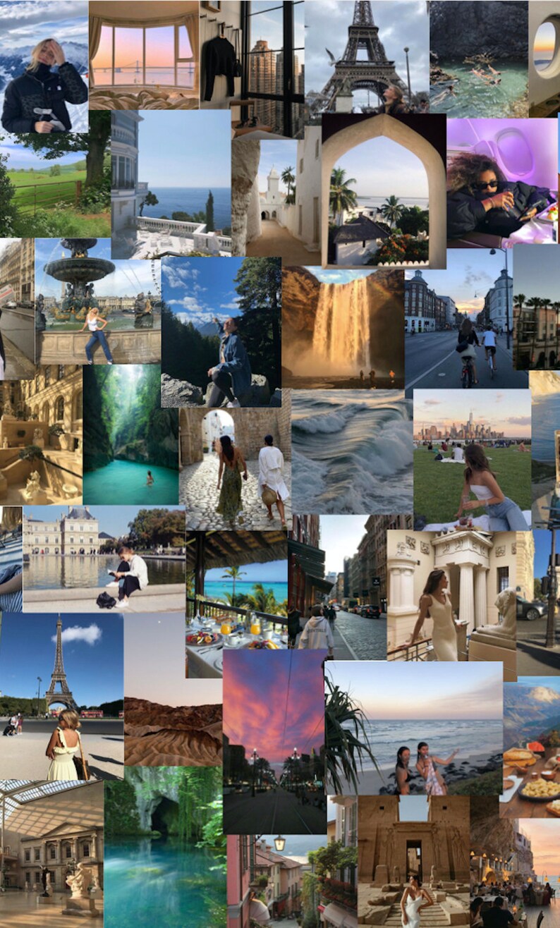 Travel/adventure Aesthetic Photo Wall Collage Kit PICK SIZE Etsy