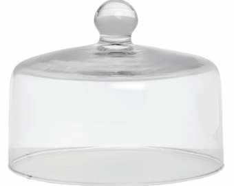 Barski Clear 10.5" Diameter Made in Europe Handmade Glass Cake Dome 