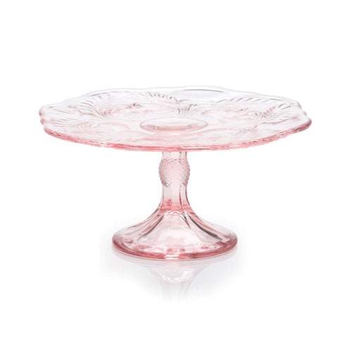 Mosser Glass Vintage Style Cake Stand Thistle Collection Etsy