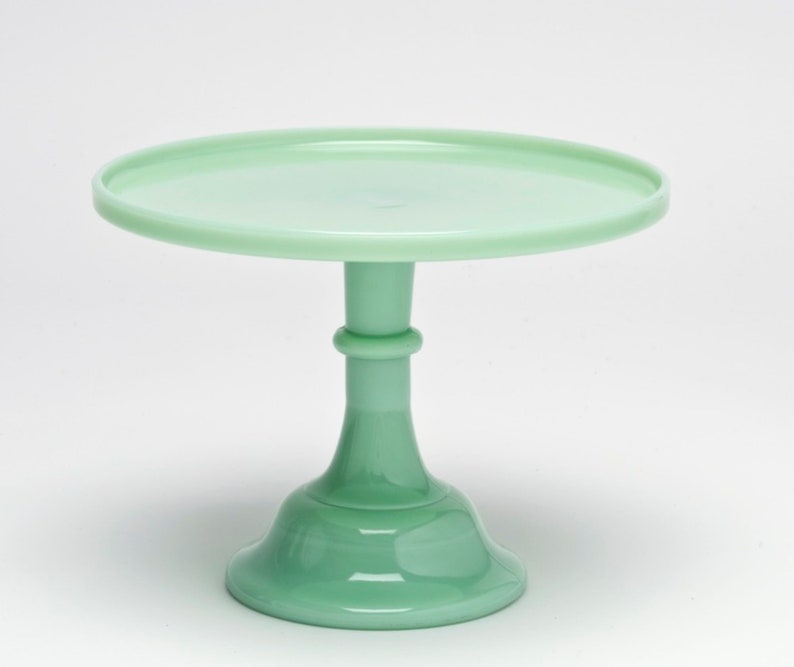 Mosser Glass Vintage Style Jadeitejade Cake Stand 12 Inch New Etsy