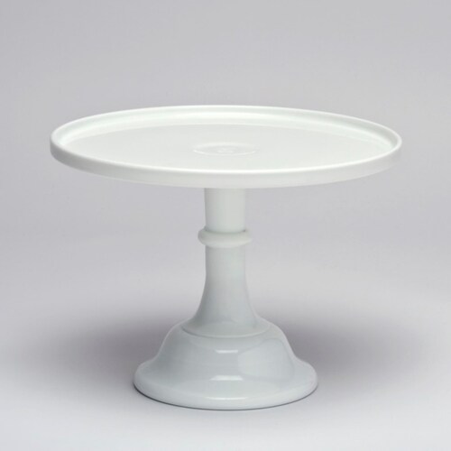 Vintage Style Mosser Glass Cake Stand Black Raspberry 9 Inch Etsy