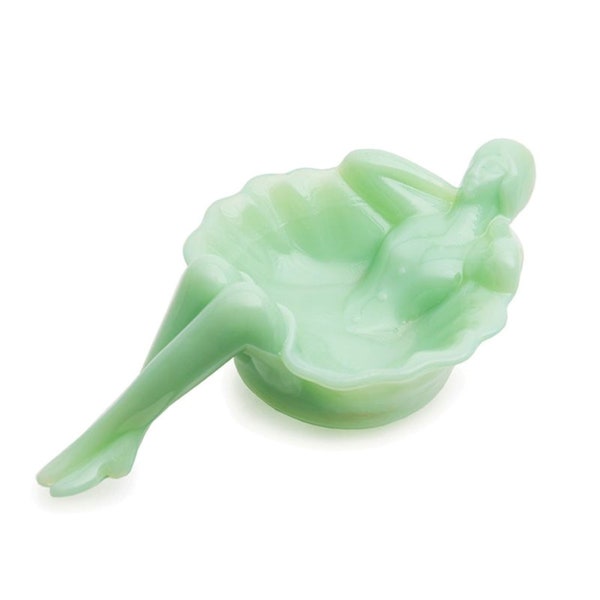 Mosser Glass Vintage Style Bathing Beauty Soap or Trinket Dish in Jadeite