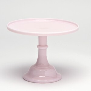 Vintage Style Mosser Cake Stand Crown Tuscan Pink 12 inch