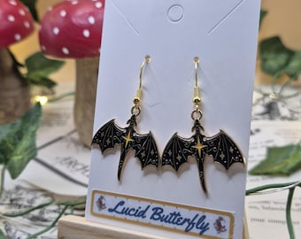 Fourth wing inspired earrings / tairn earrings / fantasy earrings / book dragon / Bookish earrings / dragon earrings / dragon jewellery