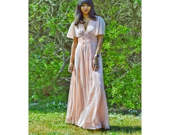 70's maxi dress fashion