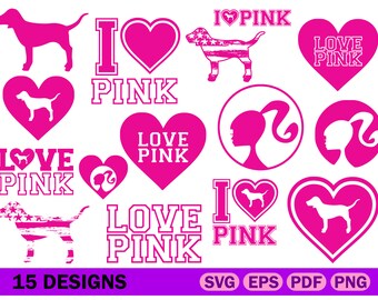 Love Pink Svg Etsy