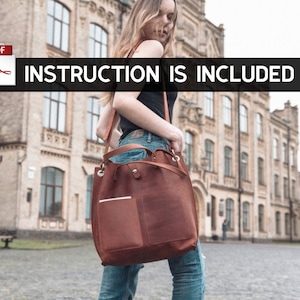 Frauen Tasche Schnittmuster. Ledershopper, Schnittmuster, Shopper, Ledershopper, Schnittmuster, Shopper pdf