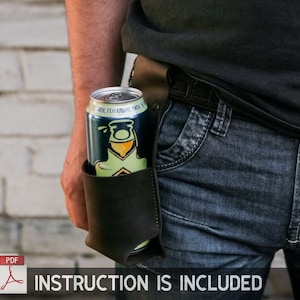 Patroon bierhouder, pdf bierhouder, patroon flesriemtas, patroon bierhouder leer, patroon bierkoker, patroon lederen fleshouder