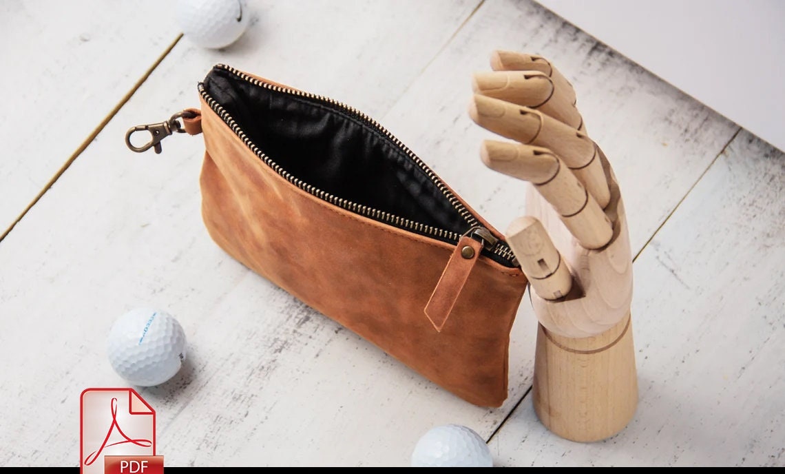 Leather Golf Pouch Pdfgolf Pouch Patternditty Bag Pdfgolf Etsy