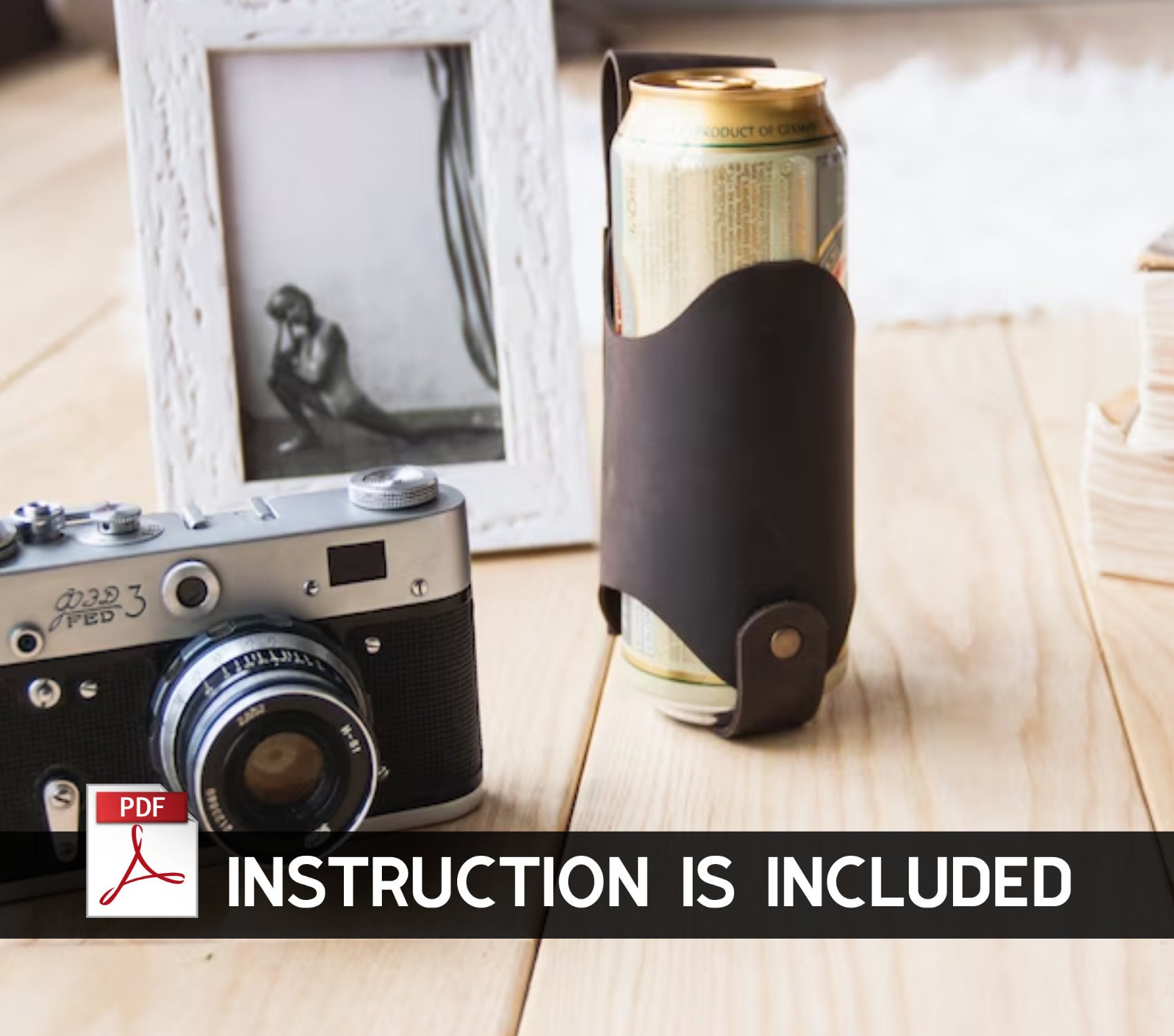 Can holder pattern, Leather can holder pdf, Leather can holder pattern, Can of beer pattern, Can of beer pdf