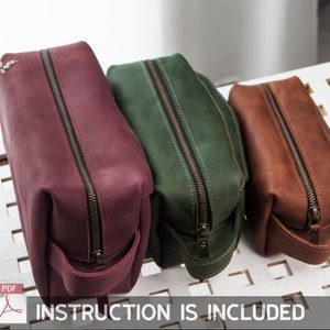 Kulturbeutel Muster, Kulturbeutel pdf, Leder Kulturbeutel Muster, Leder Kulturbeutel pdf, Leder Dopp Kit Muster, Dopp kit Muster