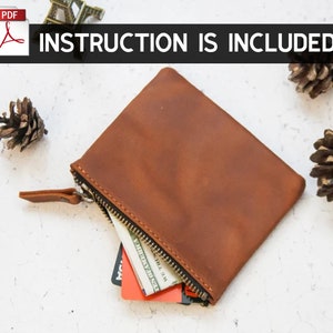 Leder Geldbörse Muster, Geldbörse Muster, Geldbörse pdf, Geldbörse pdf, Münzbrieftasche Muster, Münzbeutel pdf, Schnittmuster