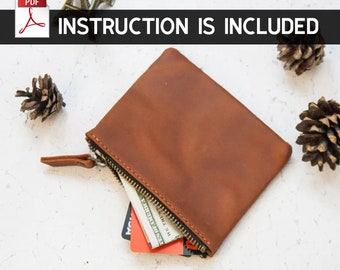 Leder Geldbörse Muster, Geldbörse Muster, Geldbörse pdf, Geldbörse pdf, Münzbrieftasche Muster, Münzbeutel pdf, Schnittmuster