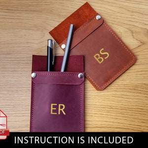 Pocket protector pattern,Leather diy,Pdf download,Pdf pocket protector,Tools holder pdf,Pocket organizer pdf,Pen holder pattern