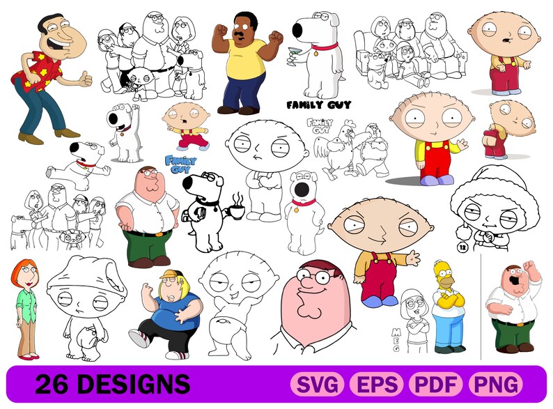 Download Family guy svg filesFamily guy pngGriffin svgGriffin | Etsy