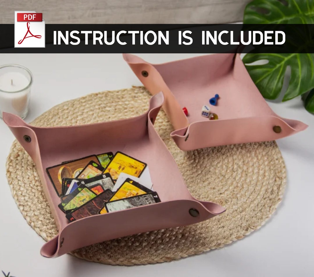 Dice Tray Pattern, Dice Tray Pdf, Leather Dice Tray Pdf, Leather Dice