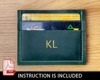 Leather card holder pattern,Card holder women pdf,Credit card wallet pattern,Card case pattern,Slim wallet pattern