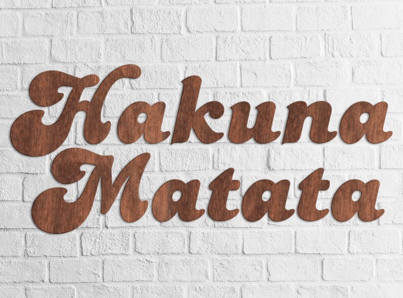Hakuna matata signHakuna matata wood signWood signs | Etsy
