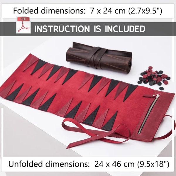 Travel backgammon pdf, Travel backgammon pattern, Leather travel backgammon pattern, Leather travel backgammon pdf