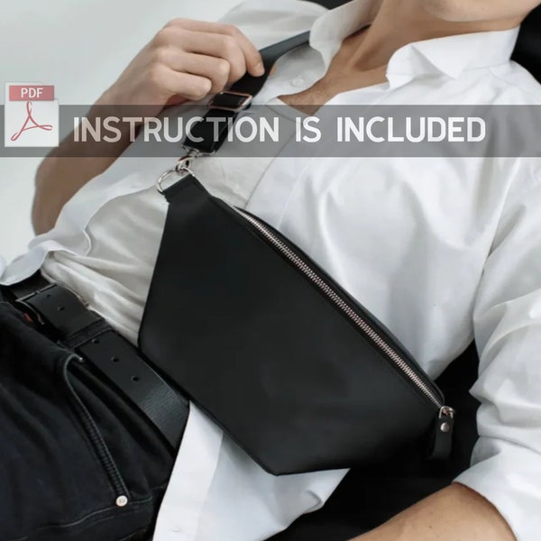 Leather belt bag pattern, Leather belt bag pdf, Leather hip bag pattern, Leather hip bag pdf, Leather hip bag pattern, Leather hip bag pdf