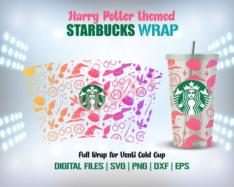 Download Full Wrap Harry Potter Themed for Starbucks 24oz Venti ...