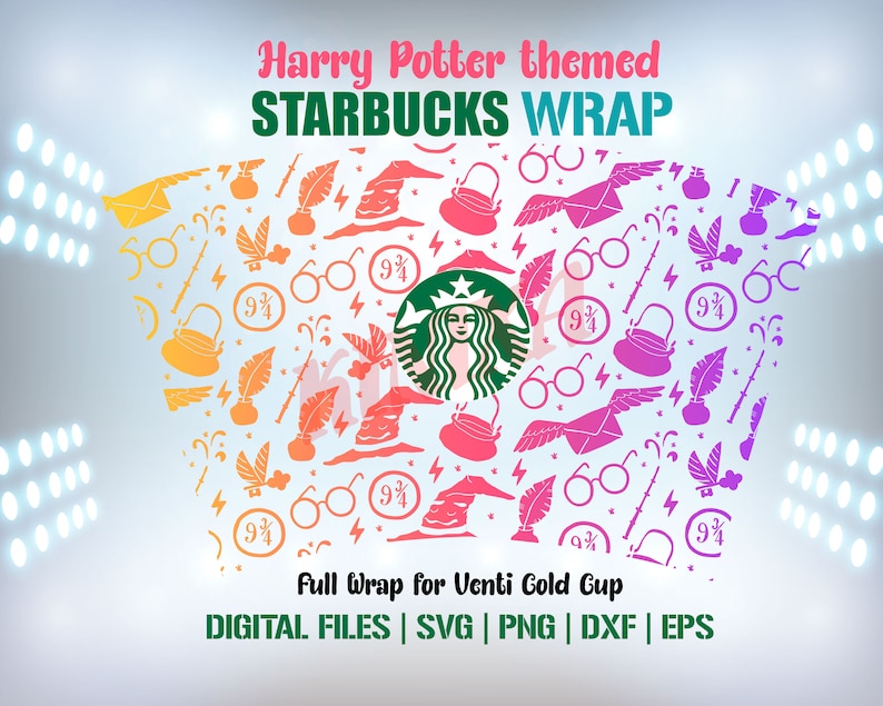 Download Full Wrap Harry Potter Themed for Starbucks 24oz Venti ...