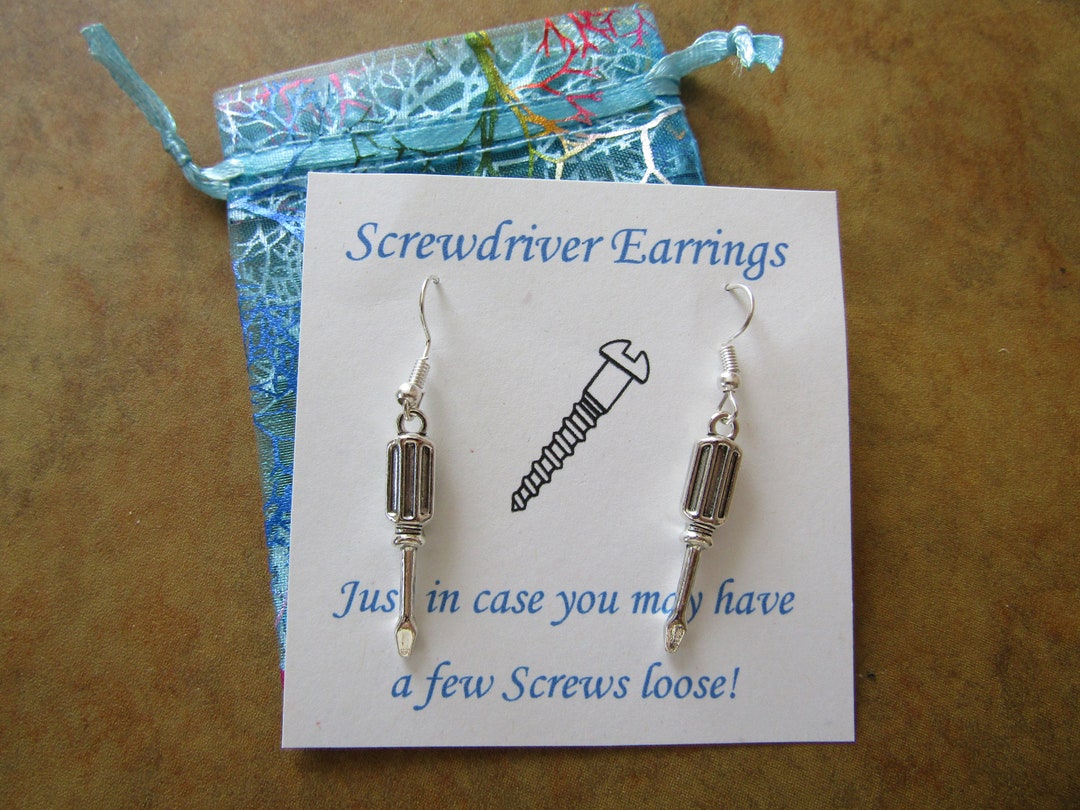 Funny Joke Screwdriver Charm just in Case You May Have a Few Screws