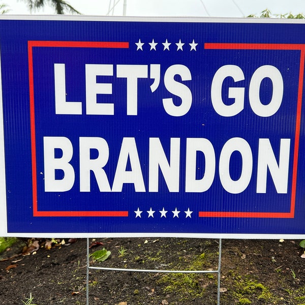 Lets Go Brandon Yard Sign Etsy