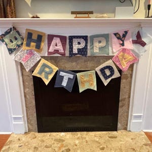 Einfaches Happy Birthday Banner Schnittmuster - Sofort Download PDF