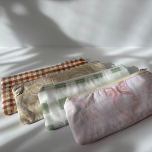 Small Handmade Zippered Pouch | Multi-Purpose Fabric Bag for Makeup, Pens, Travel, or Everyday Essentials