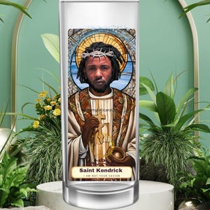 Saint Kendrick Lamar 7-Day Prayer Candle | I Am Not Your Savior Candle | Saint Kendrick Candle | Kendrick Lamar Candle | Celebrity Candle
