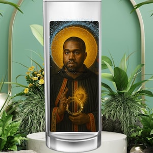 Saint Kanye West Candle, Kanye West Candle, Saint Ye Candle, Ye Candle, Yeezy Candle, Kanye West Prayer Candle, Hip-Hop Legend Prayer Candle