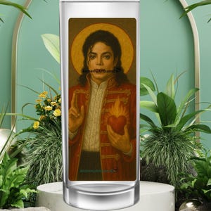 Saint Michael Jackson Candle – King of Pop Prayer Candle – Pop Culture Saint Tribute – Funny Celebrity Devotional – Thriller Candle Gift
