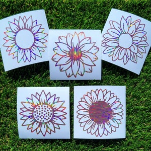 Sunflower Vinyl decal | Flower Decal | Sunflower stickers | Laptop Decal | Car decal | sunflower window decal | phone case decal | Flowers