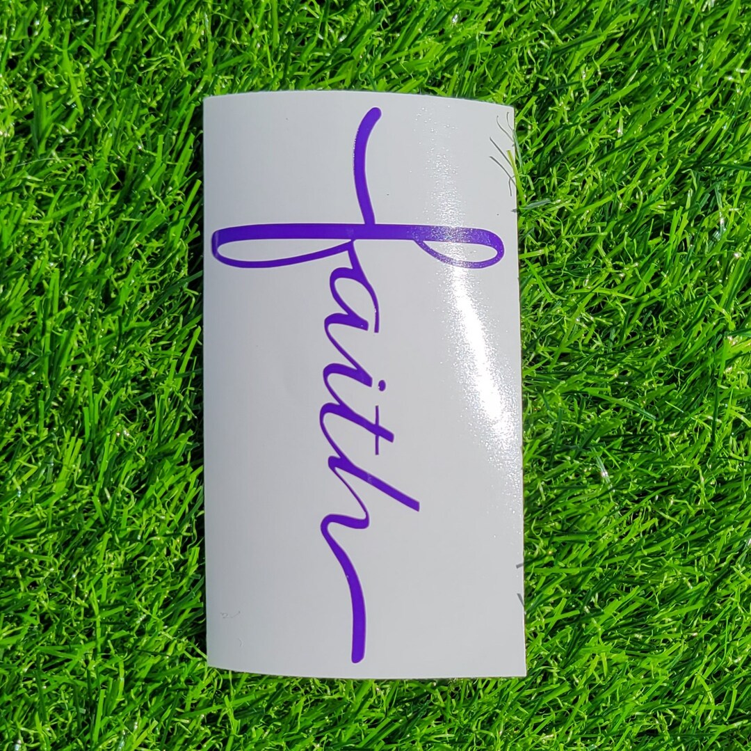 Faith Cross Vinyl Decal | Minimalist Religious Sticker (waterproof) - Etsy
