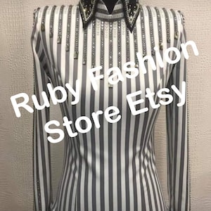 Western women show shirt Western Pleasure Show Shirt Women Rail Shirt Western custom Rodeo Queen Show Shirt Showmanship.