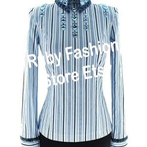 Western women show shirt Western Pleasure Show Shirt Women Rail Shirt Western custom Rodeo Queen Show Shirt Showmanship.