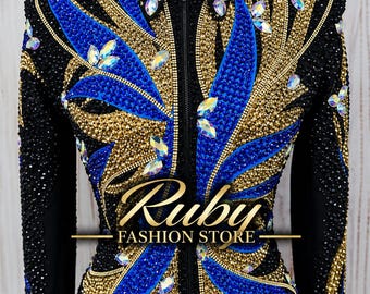 Embellished Western Show Jacket | Geometric Showmanship Equestrian Top