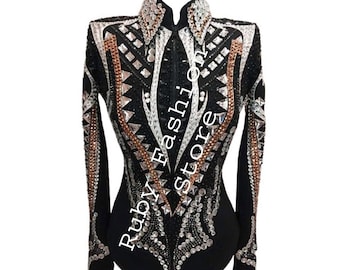 Women Western on Black Base Showmanship Jacket
