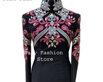 Western Custom Rodeo Queen, Showmanship, Horsemanship , Western Pleasure Show Shirt & Women Rail Jacket.