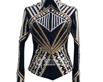 Western Custom Rodeo Queen, Showmanship, Horsemanship , Western Pleasure Show Shirt & Women Rail Jacket.