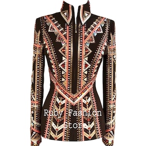 Western Custom Rodeo Queen, Showmanship, Horsemanship , Western Pleasure Show Shirt & Women Rail Jacket.